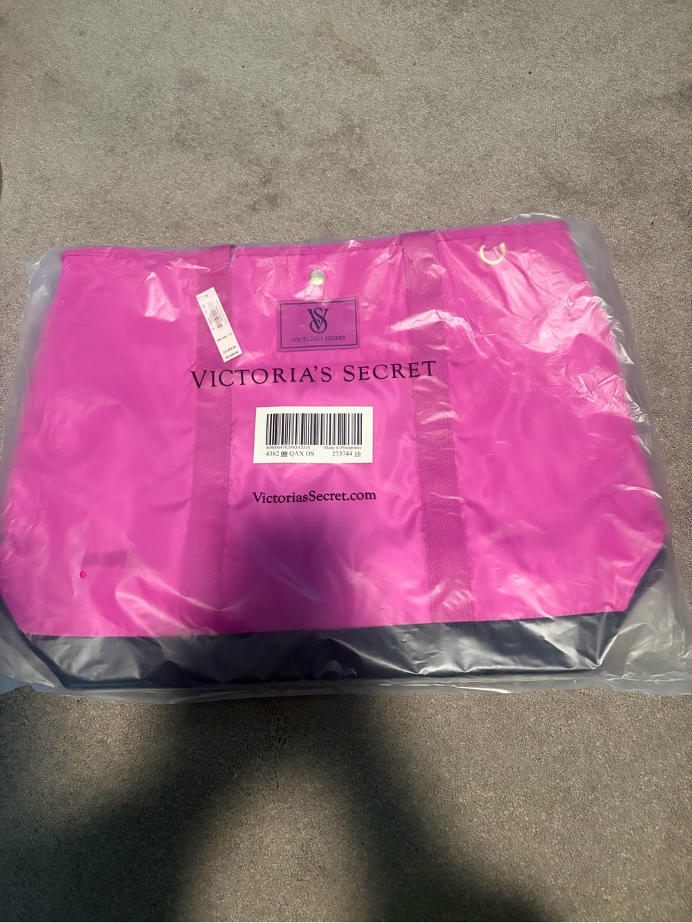 Victoria's Secret Hot Pink and Black Tote